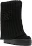 Casadei Zwarte Tricot Laarzen - Thumbnail 2