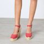 Castañer Carol gewassen katoenen espadrilles met enkelbandje met zijdelingse metalen gesp en 11 cm sleehak. - Thumbnail 8