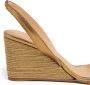 Castañer Barby sandalen met metalen vlechtwerk en 8 cm sleehak. Yellow Dames - Thumbnail 3