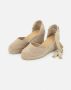 Castañer Zandkleurige Katoenen Canvas Sleehak Espadrilles Beige Dames - Thumbnail 4
