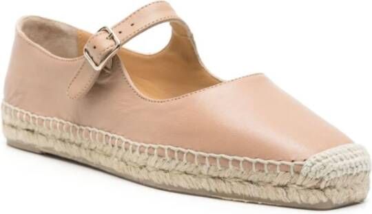 Castañer Beige Platte Schoenen met Gesp Sluiting