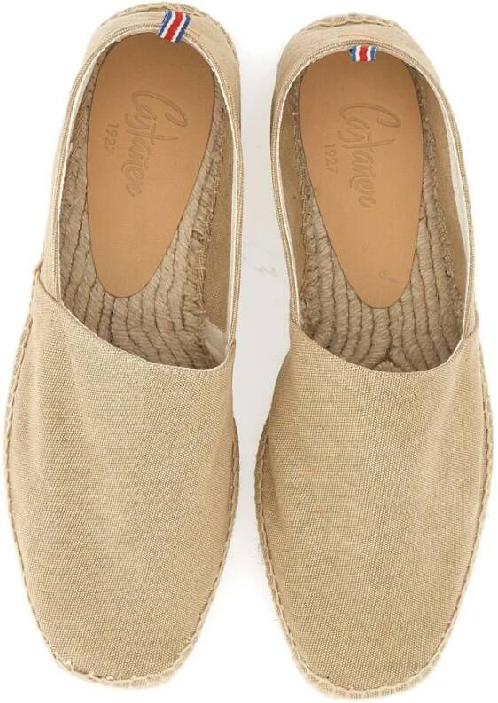 Castañer Beige Platte Schoenen met Handgestikte Naden Beige Heren