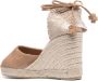 Castañer Beige Sandalen met Gevlochten Raffia Sleehak Beige Dames - Thumbnail 14