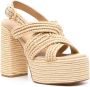 Castañer Beige Sandalen met Kruisband Beige Dames - Thumbnail 4