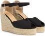 Castañer Zwarte Canvas Platform Wedge Espadrilles Black Dames - Thumbnail 3