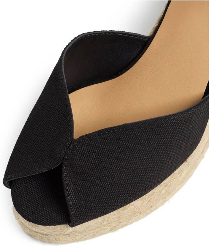 Castañer Zwarte Canvas Platform Wedge Espadrilles Black Dames - Foto 5