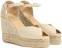 Castañer Bianca gecertificeerde katoenen espadrilles met striksluiting en 11 cm hak - Thumbnail 3