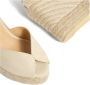 Castañer Bianca gecertificeerde katoenen espadrilles met striksluiting en 11 cm hak - Thumbnail 6