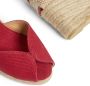 Castañer Bilina gewassen-katoenen espadrilles met striksluiting en 11 cm sleehak. Red Dames - Thumbnail 6