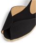 Castañer Jute wedge espadrilles met strikband Black Dames - Thumbnail 4