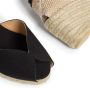 Castañer Jute wedge espadrilles met strikband Black Dames - Thumbnail 5