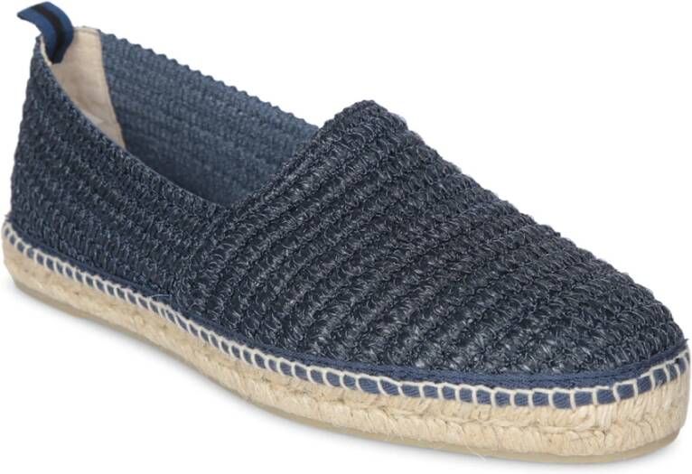 Castañer Blauwe geweven raffia espadrilles Blue Heren