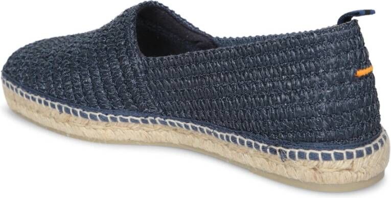 Castañer Blauwe geweven raffia espadrilles Blue Heren