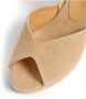 Castañer Brisa katoenen sandalen met gewassen afwerking en 9 cm sleehak. Beige Dames - Thumbnail 3