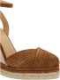 Castañer Bruine leren sleehakken met enkelband Brown Dames - Thumbnail 4