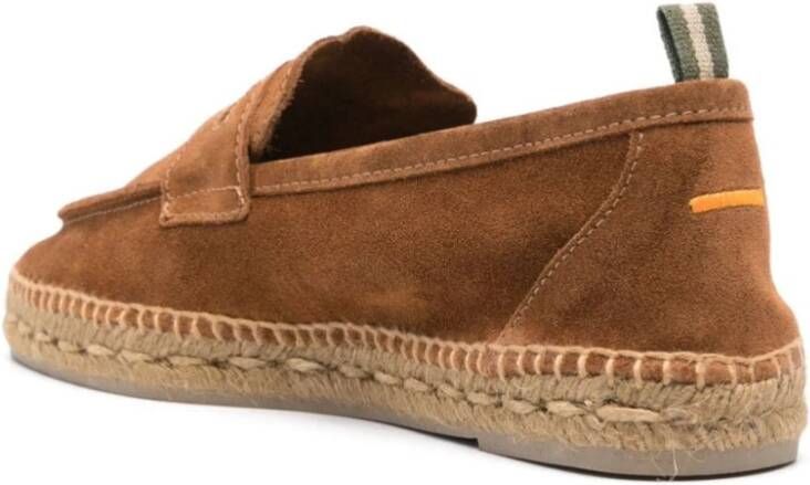 Castañer Bruine platte schoenen met gevlochten zool Brown Heren