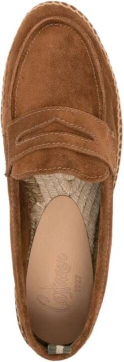 Castañer Bruine platte schoenen met gevlochten zool Brown Heren