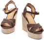 Castañer Bruine Sleehak Espadrilles Sandalen Brown Dames - Thumbnail 2