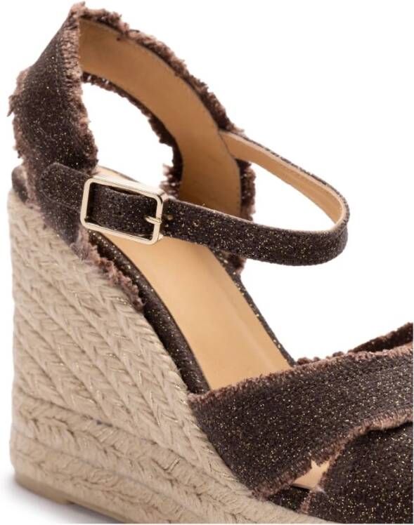 Castañer Bruine Sleehak Espadrilles Sandalen Brown Dames
