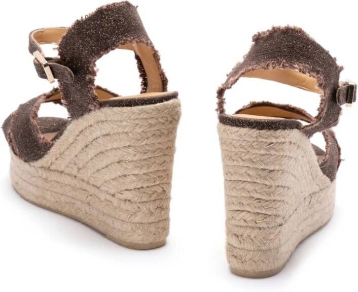 Castañer Bruine Sleehak Espadrilles Sandalen Brown Dames