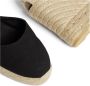 Castañer Carina biologisch katoenen espadrilles met striksluiting dubbele platform en 9 cm sleehak. Black Dames - Thumbnail 9