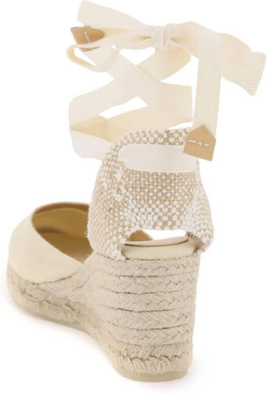 Castañer Carina Sleehak Espadrilles Sandalen Beige Dames