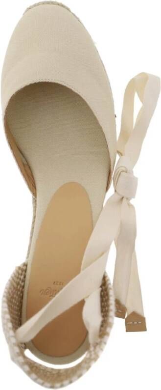 Castañer Carina Sleehak Espadrilles Sandalen Beige Dames