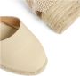 Castañer Carina katoenen espadrilles met striksluiting en 5 cm sleehak. Beige Dames - Thumbnail 12