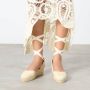 Castañer Carina katoenen espadrilles met striksluiting en 5 cm sleehak. Beige Dames - Thumbnail 13