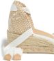 Castañer Carina -katoenen espadrilles met striksluiting en 5 cm sleehak. - Thumbnail 4