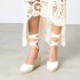 Castañer Witte Espadrille Sneakers met Enkelveters White Dames - Thumbnail 8