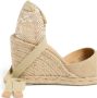 Castañer Zandkleurige Canvas Sleehak Sandalen Beige Dames - Thumbnail 5