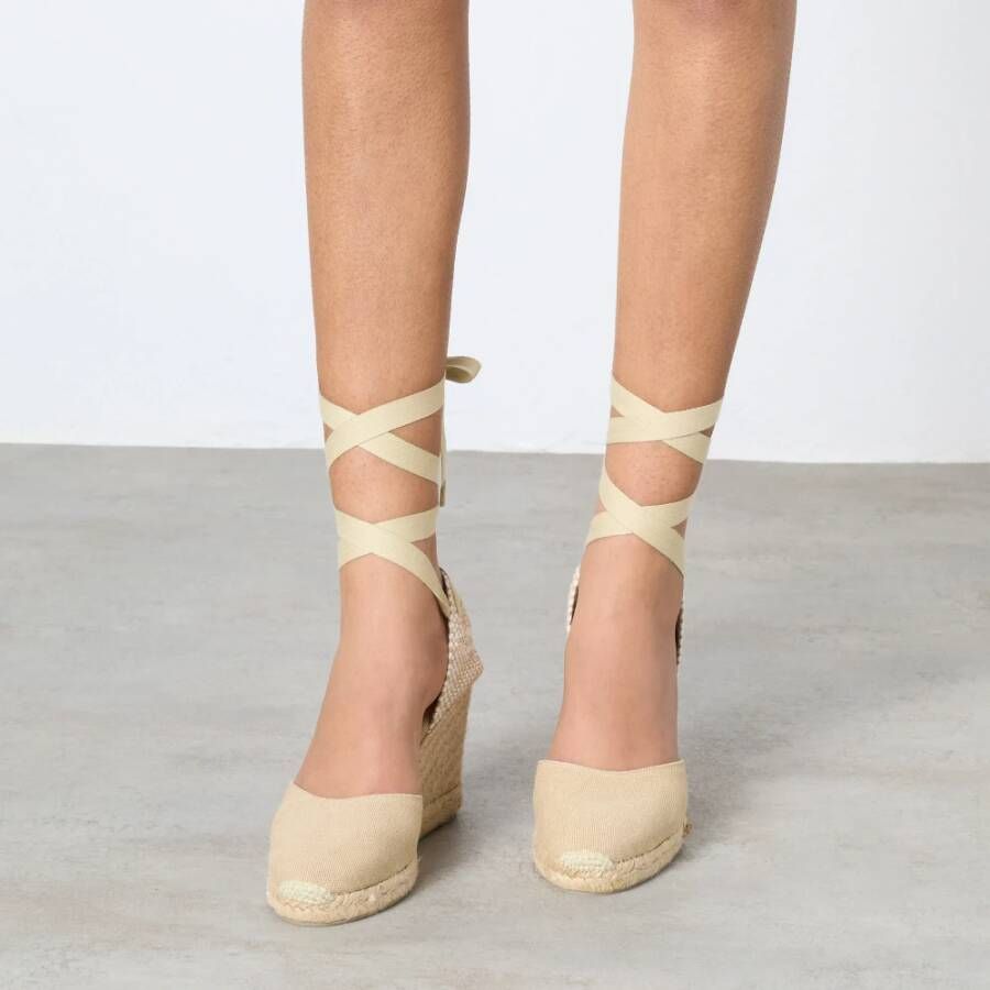 Castañer Carina 8 002 9 cm Wedges Beige Dames
