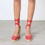 Castañer Carina 8 002 Sleehak Espadrilles Red Dames - Thumbnail 7