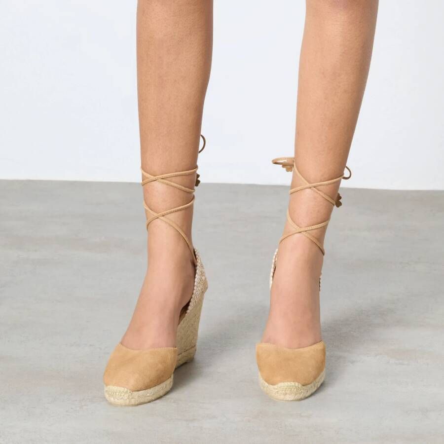 Castañer Carina 8 007 9 cm Wedges Beige Dames