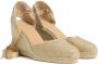Castañer Beige Espadrille Sandalen met Raffia Sleehak Beige Dames - Thumbnail 3