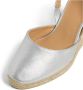 Castañer Carissa metallic leren espadrilles met open hiel en 9 cm sleehak. Gray Dames - Thumbnail 4