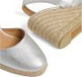 Castañer Carissa metallic leren espadrilles met open hiel en 9 cm sleehak. Gray Dames - Thumbnail 5