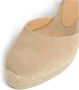 Castañer Carol gewassen katoenen espadrilles met enkelbandje met zijdelingse metalen gesp en 11 cm sleehak. - Thumbnail 6