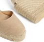 Castañer Carol gewassen katoenen espadrilles met enkelbandje met zijdelingse metalen gesp en 11 cm sleehak. - Thumbnail 7
