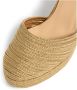 Castañer Carolyn espadrilles met metallic vlechtwerk enkelband met zijdelingse metalen gesp en 9 cm sleehak. Yellow Dames - Thumbnail 11