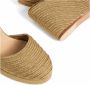 Castañer Carolyn espadrilles met metallic vlechtwerk enkelband met zijdelingse metalen gesp en 9 cm sleehak. Yellow Dames - Thumbnail 12