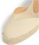 Castañer Chiara biologisch katoenen espadrilles met striksluiting en 11 cm sleehak met dubbele platform. Beige Dames - Thumbnail 10