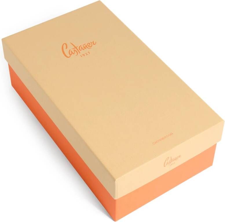 Castañer Chiara sateen espadrilles met striksluiting en 11 cm sleehak met dubbele platform.