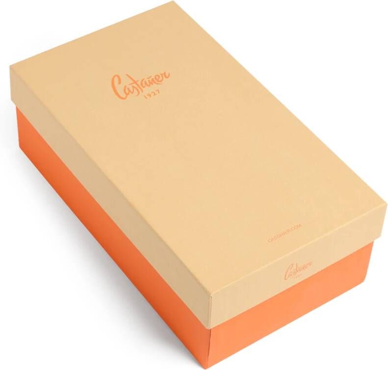 Castañer Chiarita katoenen espadrilles met enkelbandje met zijdelingse metalen gesp en dubbele platform met 9 cm sleehak.