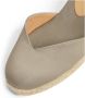 Castañer Chiarita regen espadrilles met enkelbandje met zij metalen gesp en 7 cm sleehak. Beige Dames - Thumbnail 5