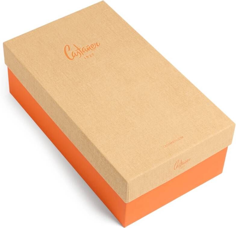 Castañer Coeur espadrilles met onze iconische stiksels op de hielkap 11 cm sleehak en dubbele platform.