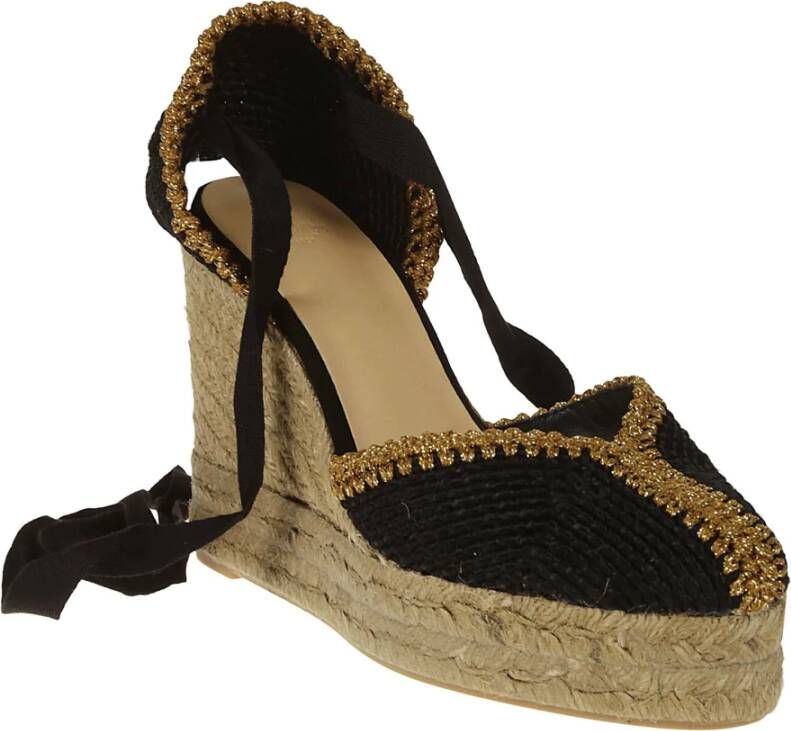 Castañer Coeur Espadrilles Sleehak Schoenen Black Dames