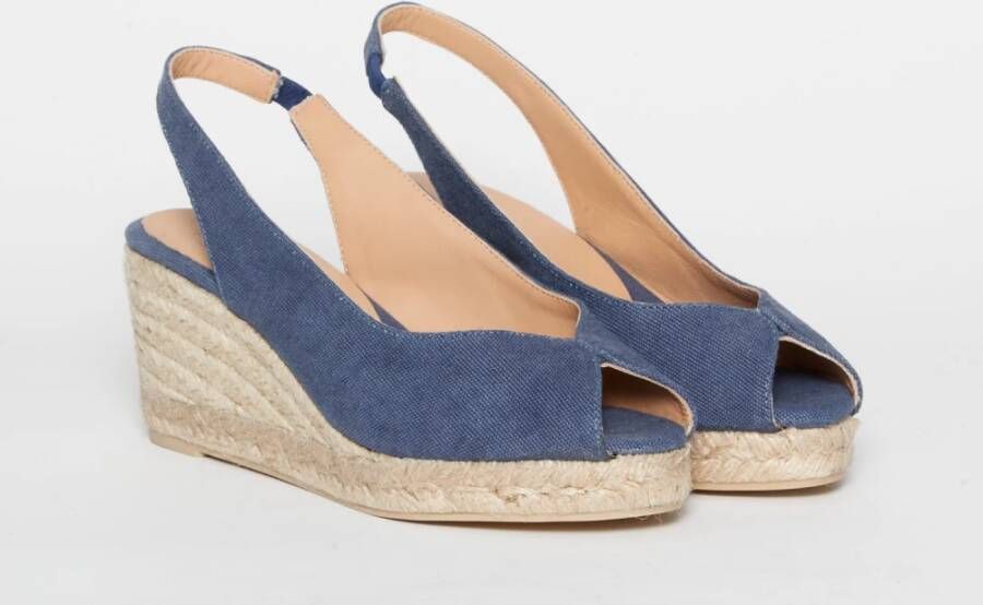 Castañer Denim Blauwe Sleehak Schoenen voor Vrouwen Blue Dames