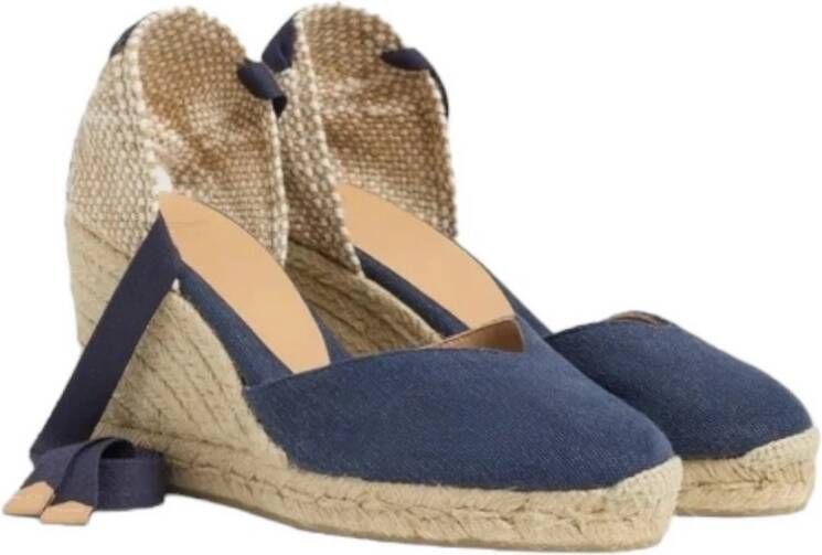 Castañer Denim Espadrilles van Biologisch Katoen Blue Dames